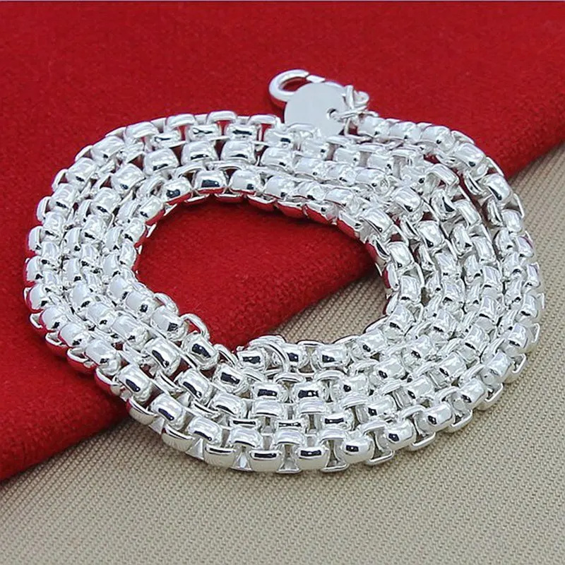 925 Sterling Silver Chain Necklace Men - Naszyjnik ze srebra próby 925, długość