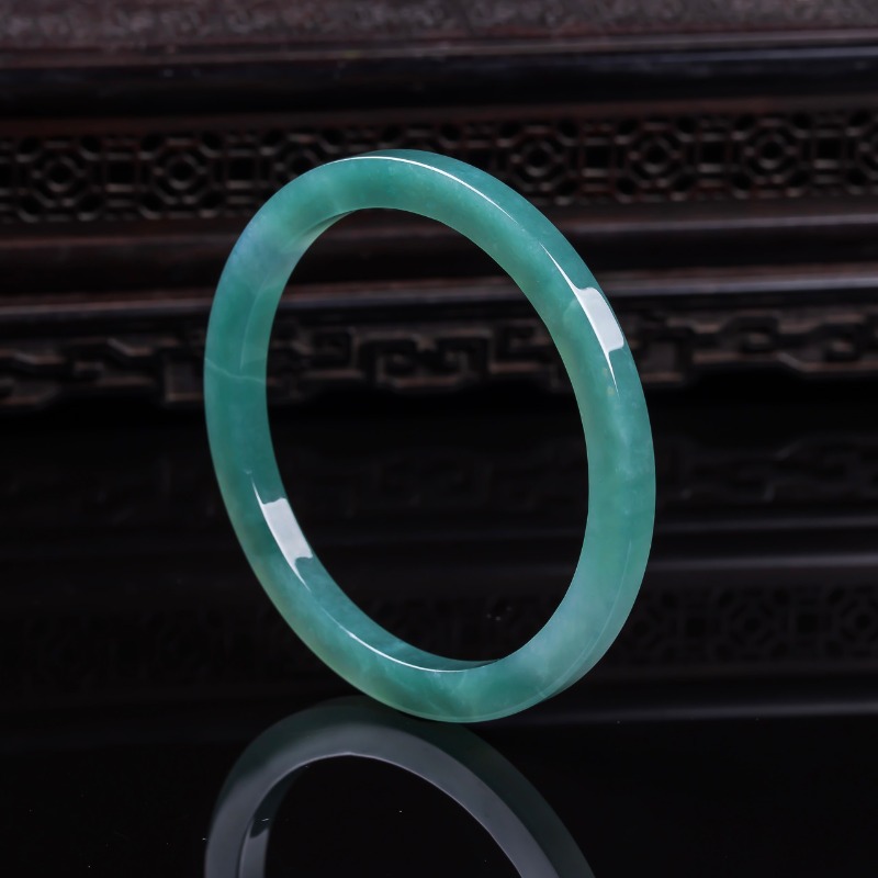 Bracelets - Naturalny Szmaragd 48-62mm Birmański Szmaragd Jadeitowy