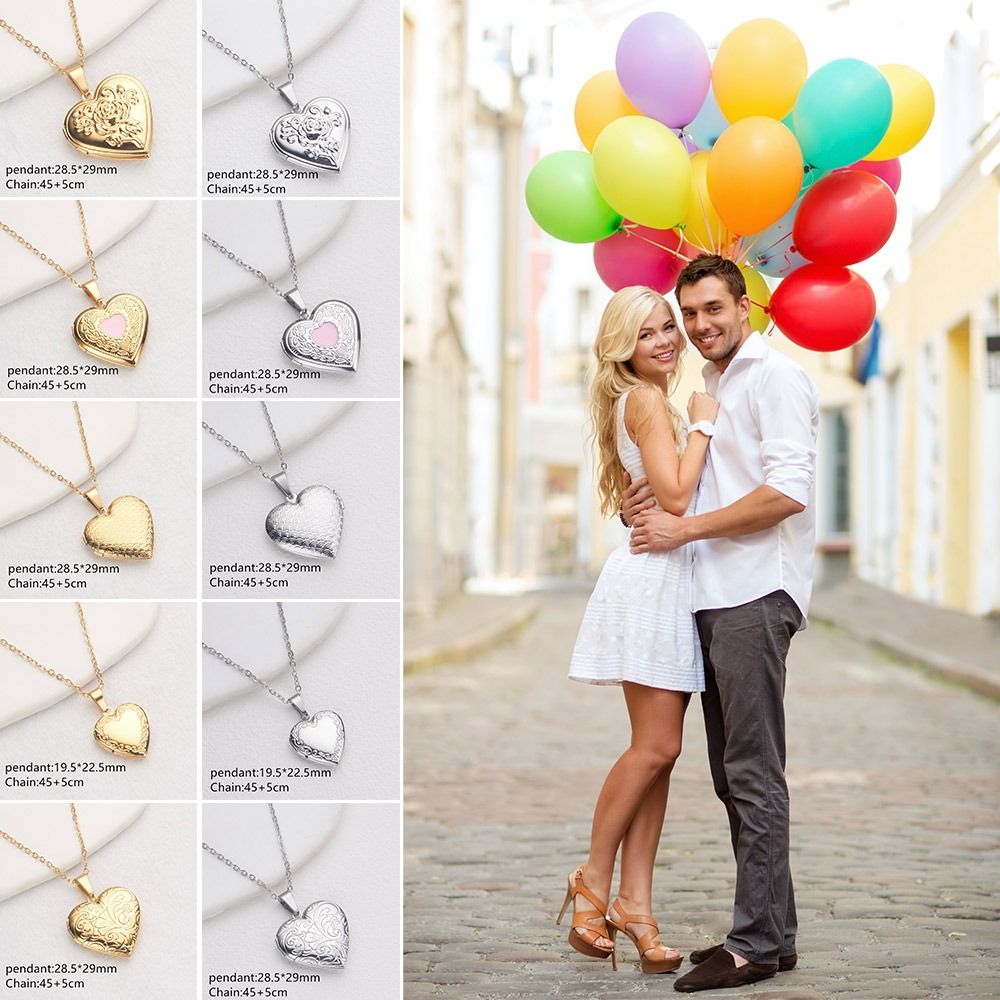 Heart Locket Necklace Photo - Naszyjnik DIY zdjęcie medalion naszyjnik nowy