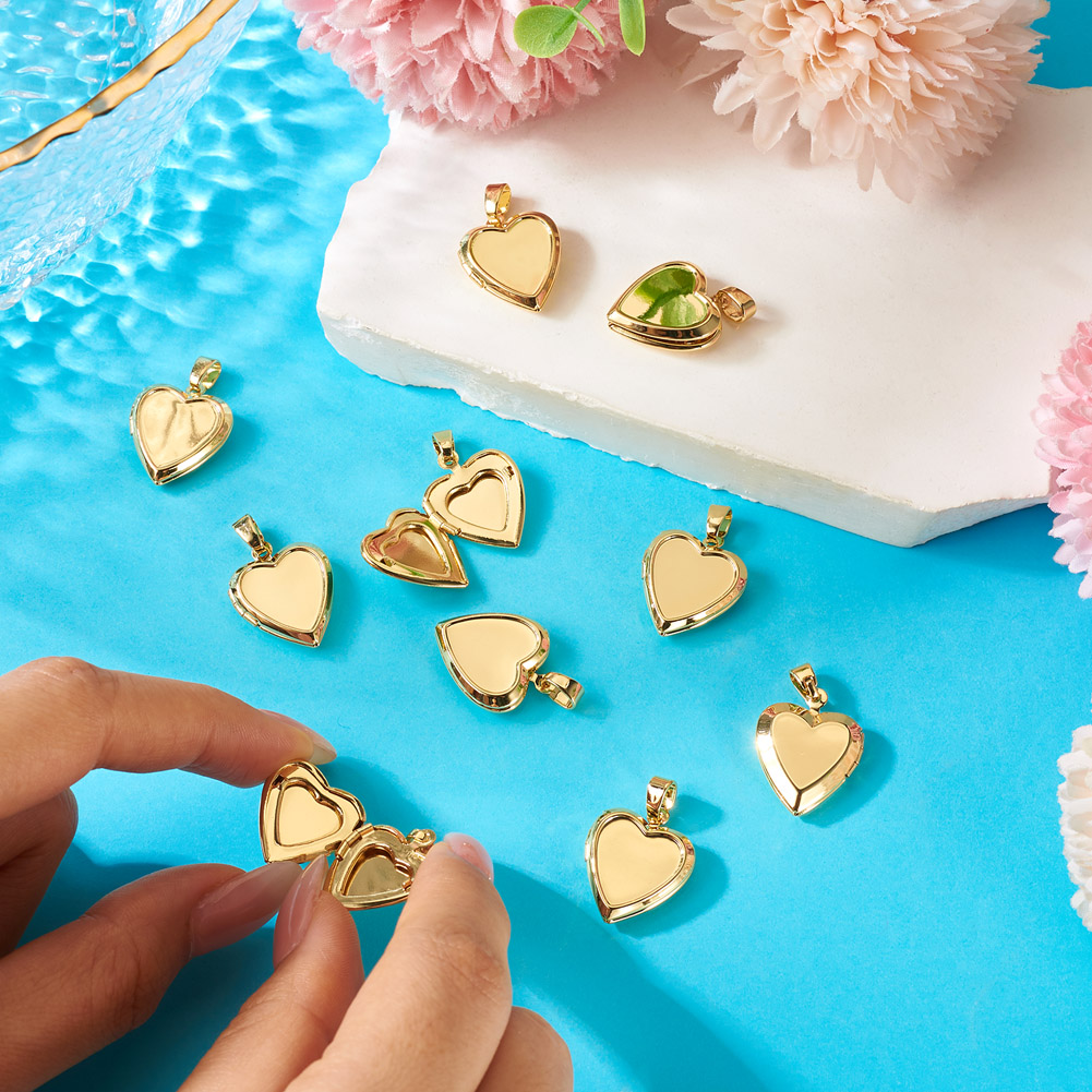 10 szt. Zawieszki w kształcie  – Heart Locket Necklace Photo recenzja i cena