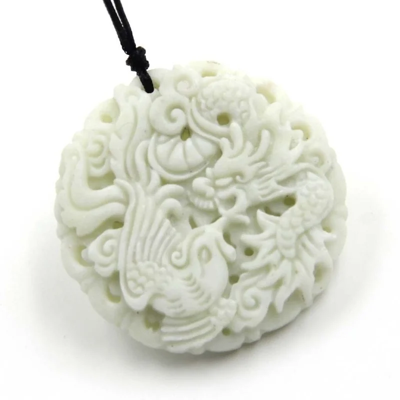 Naturalna biel jade smok wisio – Necklaces recenzja i cena
