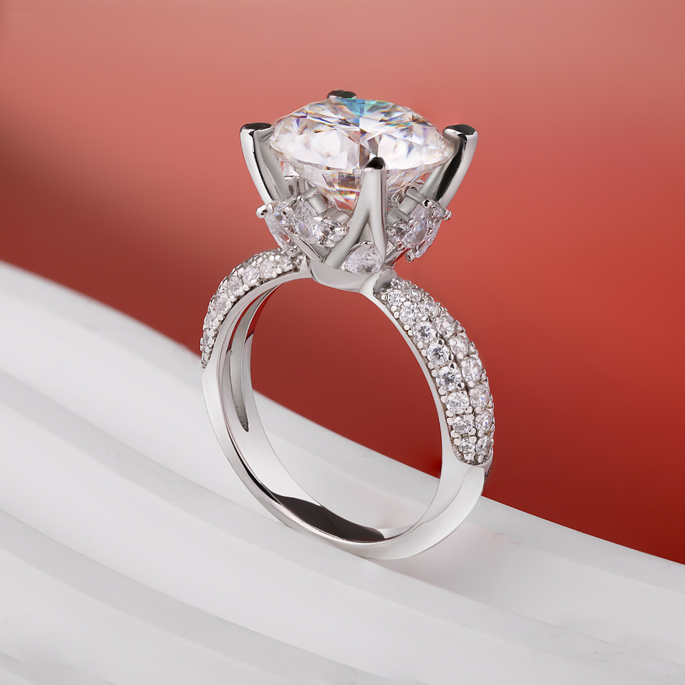 BXINY D Color 5CT Moissanite R – Moissanite Engagement Ring 1 Carat recenzja i cena