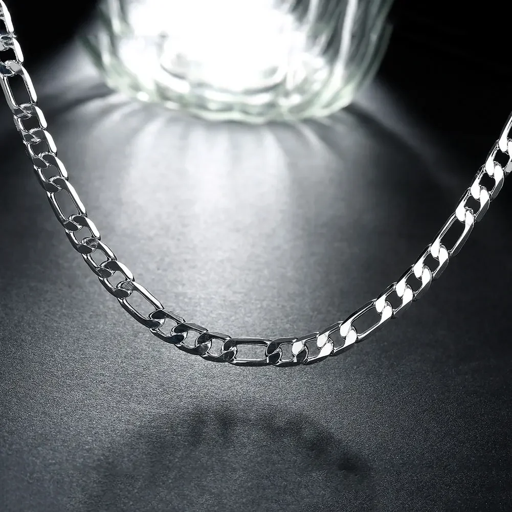 Srebro próby 925 pozłacane 18- – 925 Sterling Silver Chain Necklace Men recenzja i cena