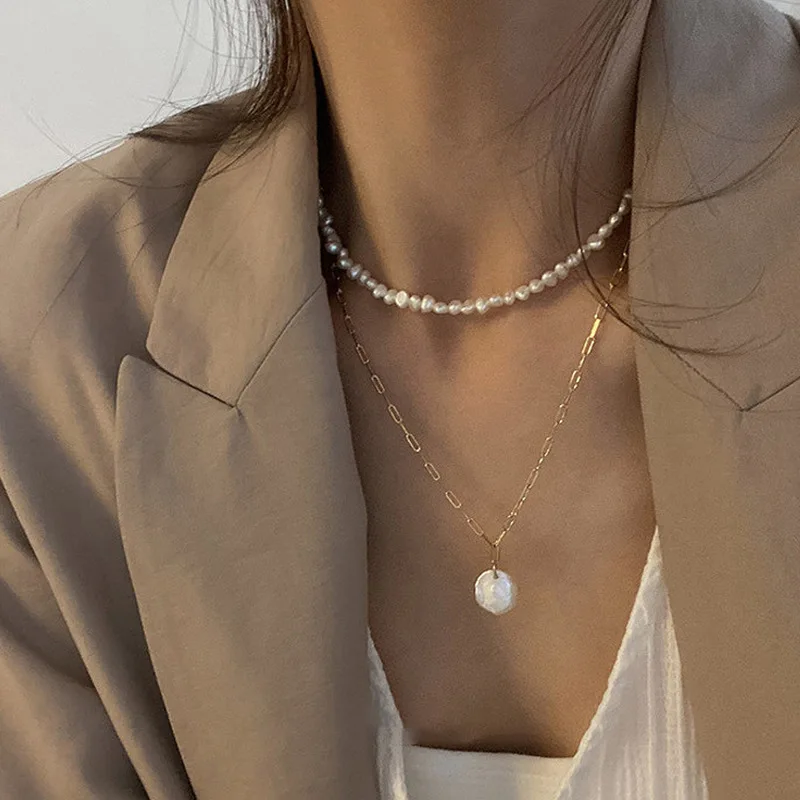 Francuskie retro naszyjniki z  – Pearl Choker Necklace Vintage recenzja i cena