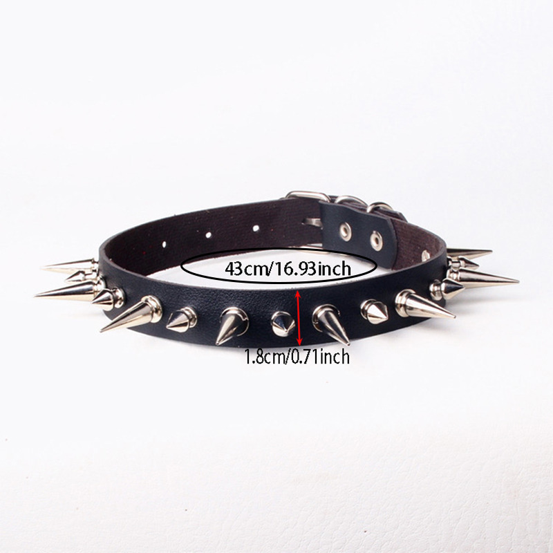 Punkowy, długi, ozdobiony kolc – Goth Punk Spike Choker recenzja i cena