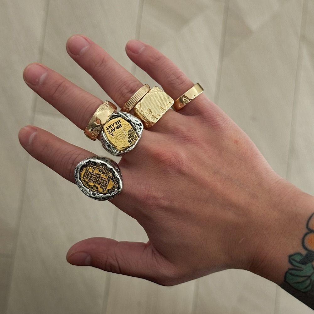 Zestawy pierścieni na palce, 6 – Vintage Punk Knuckle Rings Set recenzja i cena