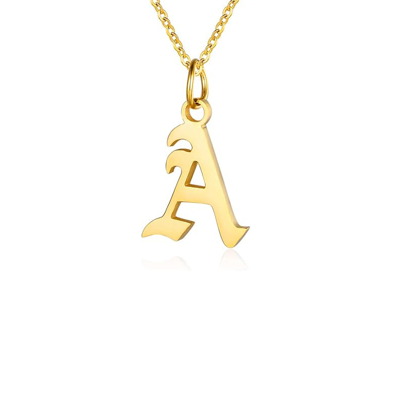 Naszyjniki z literami dla kobi – Initial Letter Necklace 18K Gold recenzja i cena